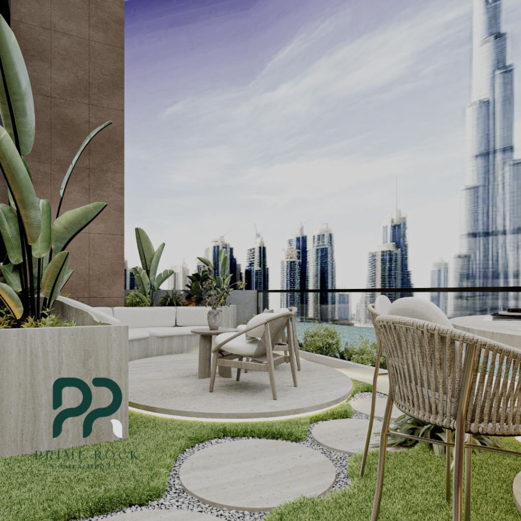 landscape exterior design in business bay penthouse